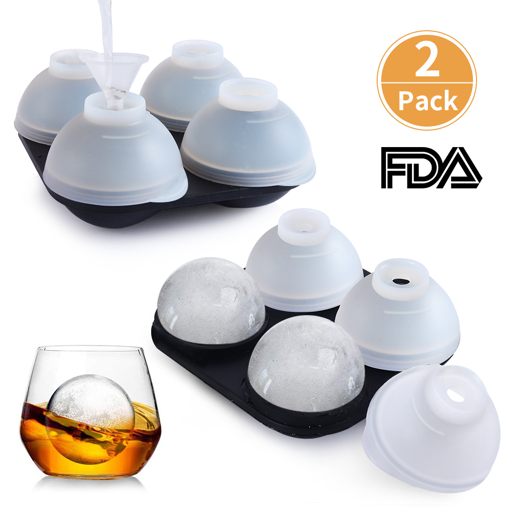8 Cavity Ice Ball Tray Silicone Ice Cube Ball Frozen Ice Sphere Shape Roun 1 PC