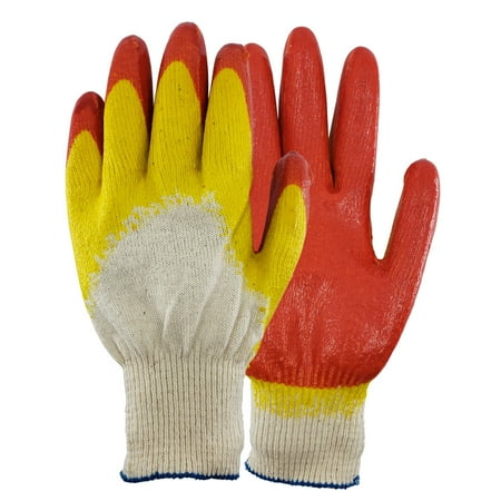 

The Elixir 10 String Knit Palm Latex Dipped Nitrile Coated Work Gloves Gardening Gloves for General Purpose 10 Pairs One Size