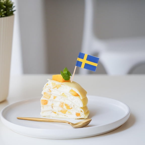 BESTOYARD Multi Color Toothpick Flags for Cupcake Picks Kids Food Picks Cake Decor 100 Count