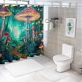thumbnail image 7 of Orinice Mushrooms Path Fantasy Art Bathroom Decor Set Colorful Luxurious Polyester Fabric Shower Curtain with Hooks 69x72, 7 of 7