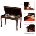 thumbnail image 5 of Topbuy Piano Bench Wood Padded Double Duet Keyboard Seat w/ Storage Box Brown, 5 of 10