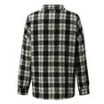 thumbnail image 6 of Tees & Shorts Starting At $6,AXXD Casual Loose Plaid Long Sleeve Button Cardigan for Woman Clearance Gray Size 8, 6 of 7