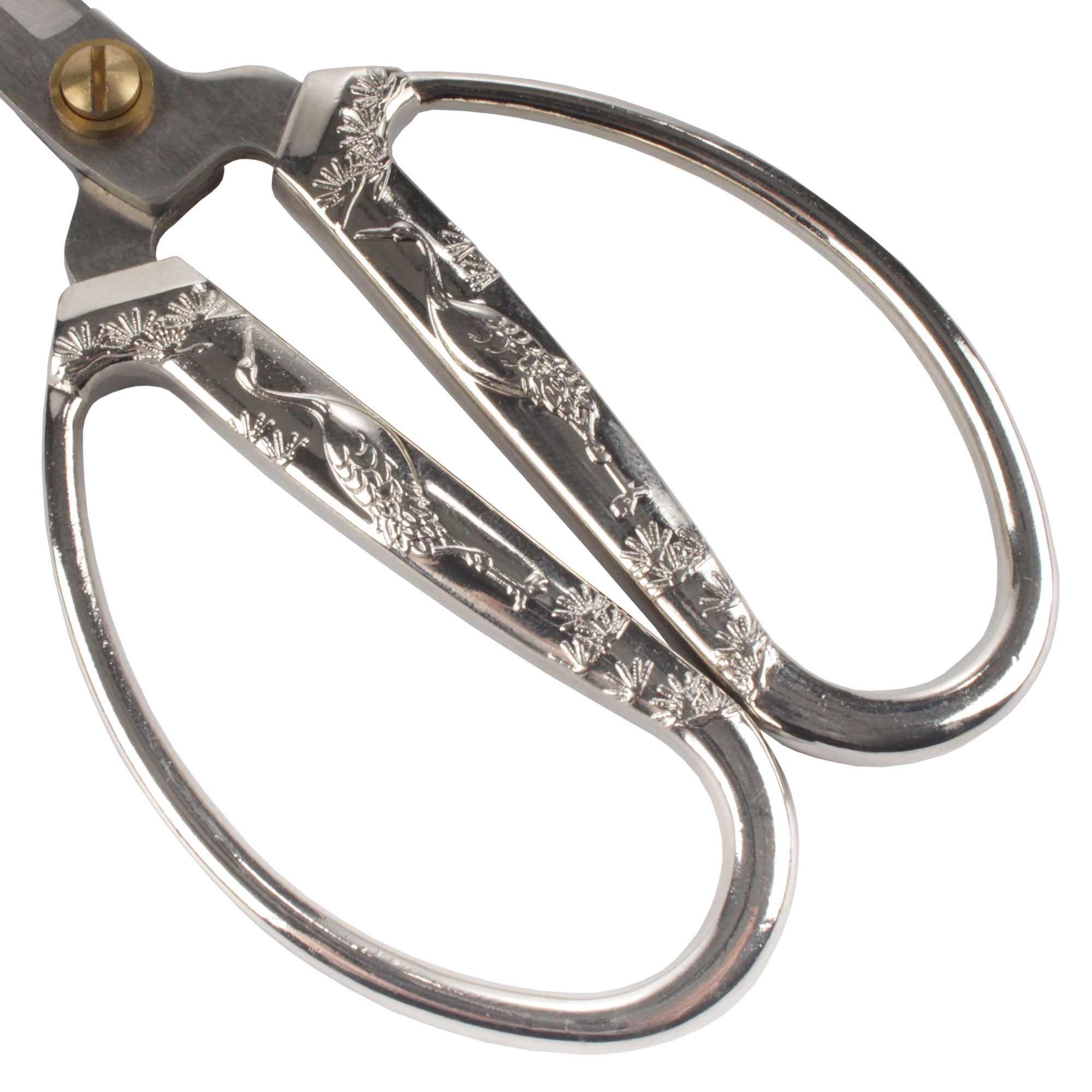 JubileeYarn 5.25" Heirloom Craft Embroidery Scissors w/ Decorative Crane Motif Cast Handles - S9 Assortment