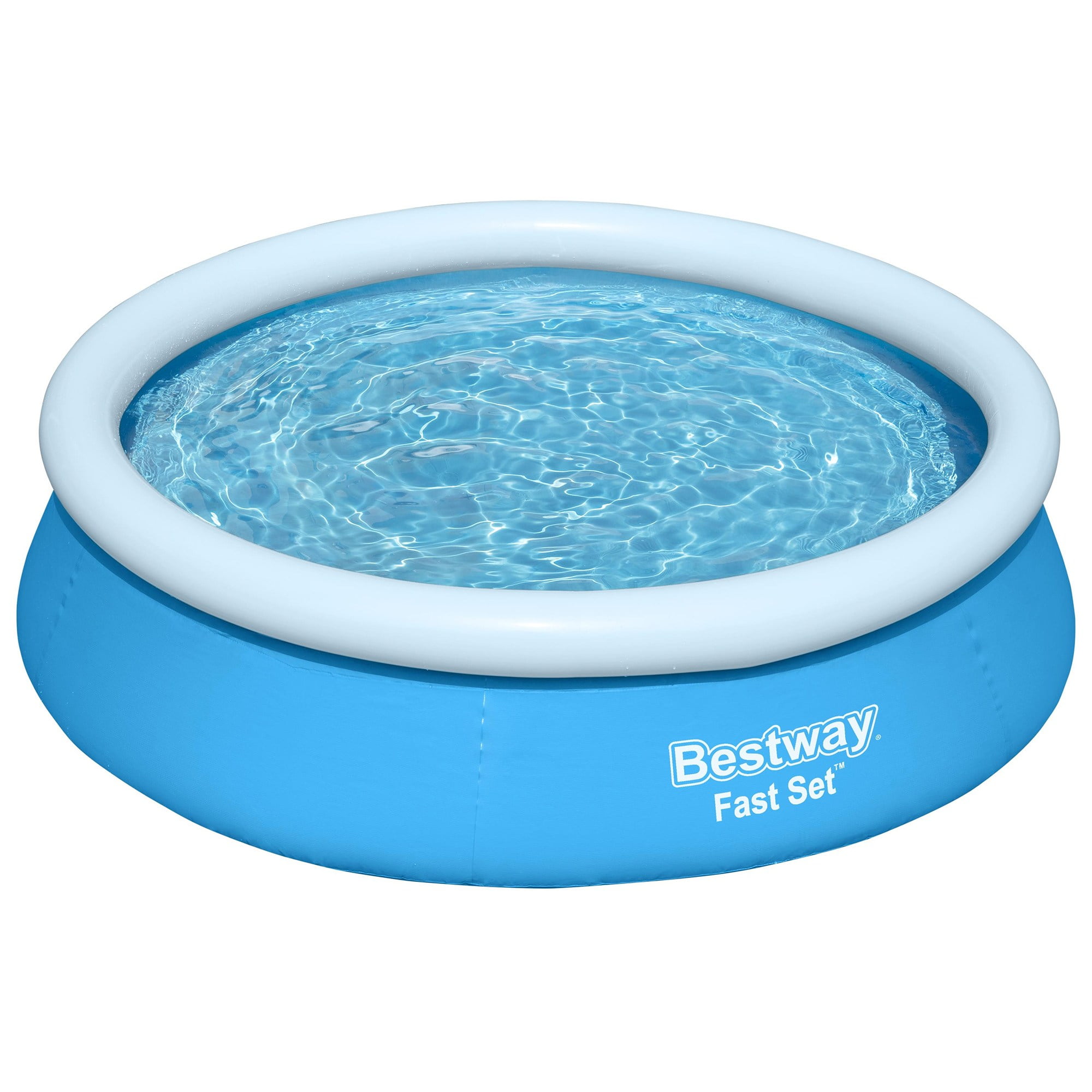 Bestway: Fast Set - 6' x 20" Inflatable Round Pool, Above Ground Splash & Wade Pool, Fill & Rise Setup, Tritech Construction, Easy Drain, Family