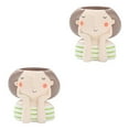 thumbnail image 4 of Bewildely Macetas suculentas con forma de niña de dibujos animados, artesanía creativa, maceta, Micro paisaje, jarrón de escritorio, chica de Chica de ensueño 2Conjunto, 4 of 6