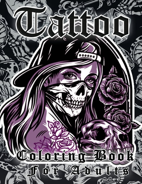 Buy Tattoo Coloring Book  An Adult Coloring Book with Relaxing Tattoo  Designs for Men and Women Book Online at Low Prices in India  Tattoo  Coloring Book  An Adult Coloring