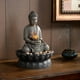 thumbnail image 1 of Fuente de Buda de mesa GOSSI de 28,4 cm de altura con luz reflectante, 1 of 9