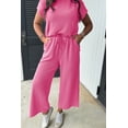 thumbnail image 3 of Stylish and Comfortable Two-Piece Set: Solid Corded Knit Top and Relaxed Wide Leg Pants | [ZhiHiMeRi] | (US 4-6)S, 3 of 5