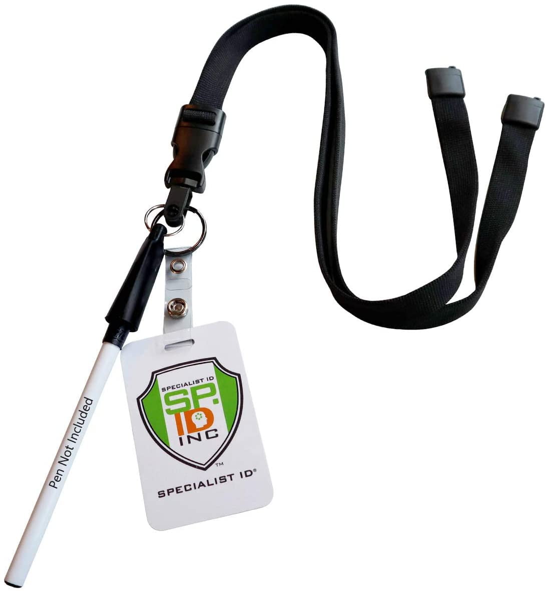 Specialist ID Nylon Badge Holder with Pen Loop Key Ring and Heavy Duty Lanyard 
