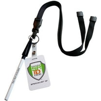 2 Pack - Lanyard with Pen and ID Badge Holder - Neck Lanyards with ID Card Strap, Pencil/Stylus Holder, Key Ring Breakaway for Schools & Nurses by Specialist ID