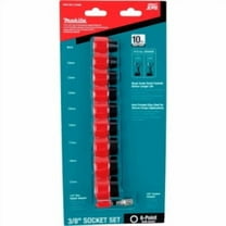 Makita Impact XPS Impact Socket Set w/ Std Socket Adapter 10Pc 3/8"" Drive 6pt M