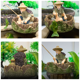 thumbnail image 1 of Paisajismo de pecera pequeña, anciano pescador pescando, decoraciones de Jiang Taigong, adornos de jardinería con macetas, adornos creativos de pesca Weng, 1 of 4
