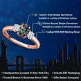 thumbnail image 2 of Gem Stone King 18K Rose Gold Plated Silver Green Mystic Topaz and White Zirconia Engagement Ring for Women | 1.65 Cttw | Oval 7X5MM | Gemstone November Birthstone | Size 6, 2 of 6