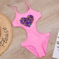thumbnail image 6 of Isvgxsz New One Piece Swimsuit Girls Kids Girls One Pieces Swimsuit Print Cute Swimwear Summer Beach Bathing Suits（7-14Year） Pink Swimsuit One Piece Teen, 6 of 9