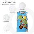 thumbnail image 3 of Honeii Dinosaur Riding a Motorcycle print basktball shirt for men and women, Unisex basketball jersey for Theme party-X-Large, 3 of 6