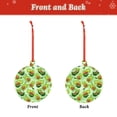 thumbnail image 2 of Naloa Avocado color cute animals Acrylic Santa Tree Decorations Christmas Hanging Pendant for Christmas Winter New Year Party Hanging Decorations-Round Shape, 2 of 7