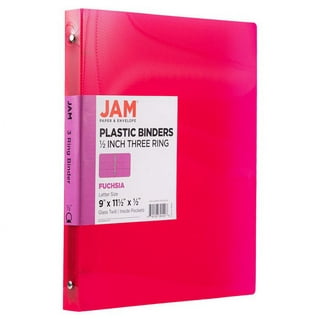 3 Ring Binder 1.5 Inch Pink, 1 ½ inch Binder Clear View Cover with 2 Inside  Pockets, Colored School Supplies Office and Home – by Enday