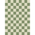 thumbnail image 3 of WIPONKEN 5'x7' Area Rugs for Living Room Modern Checkered Green Rugs for Bedroom Kitchen Non Slip Washable Geometric Contemporary Carpets for Home Office Dining Room Throw Rugs, 3 of 7