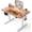 Light Rustic, variant on 32 x 20 Small One-Piece Standing Desk, Adjustable Height Electric Computer Sit Stand up Home Office Workstation, with 4 Memory Presets, Headphone Hook