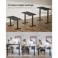 thumbnail image 6 of Kyspho 55" x 28" Electric Standing Desk, Adjustable Height Sit Stand Up Desk with 4 Memory Pre-Set, Home Office Gaming Desk with Headphone Hook, Black, 6 of 6