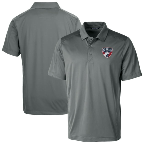 Men's-Cutter & Buck  Gray FC Dallas Big & Tall Prospect Eco Textured Stretch Recycled Polo