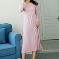 thumbnail image 6 of beishanbush Clothing 2025 Women Nightgowns & Sleepshirts Under $10 Women's Spring and Summer Solid Color Mid Length Dress Summer Cool Feeling Bow Large Size Short Sleeved Pajamas Dress Home Dresses, 6 of 9