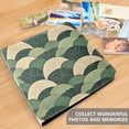 thumbnail image 4 of FORMRS 3 Ring Photo Album 4"x6" Self Adhesive Large Capacity PU Leather Cover, Green Abstract Shapes, 4 of 8