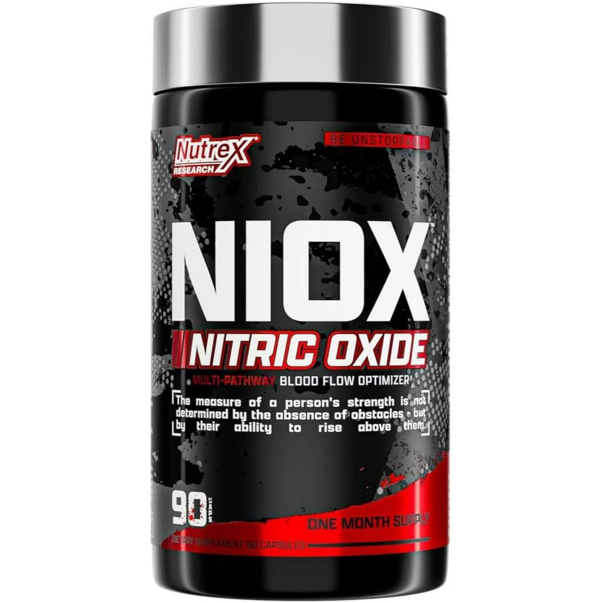 Nutrex Research NIOX Nitric Oxide Booster Pump Supplement Pre Workout with Arginine Nitrate Astragin for Blood Flow Circulation and Muscle Recovery