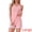 Pink, variant on Cami Pajamas Lace Trim V Neck 2 Pieces Sleepwear L Pink