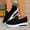 Black, variant on Aueoeo Womens Casual Shoes Trenfy Lace Up Casual Loafers Lightweight Platforms Sneakers Comfortable Flat Shoes for Office
