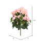 thumbnail image 2 of Arbusto artificial de Begonia rosa de 39 cm con flores de imitación Vickerman, 2 of 5