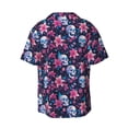 thumbnail image 2 of Haiem funny Skull daisy flower Men's Casual Shirts Short Sleeve Button Down Shirts Fashion Textured Summer Beach Shirt-4X-Large, 2 of 7