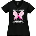 thumbnail image 3 of Inktastic Breast Cancer Awareness Hope Support and Love Women's Plus Size V-Neck T-Shirt, 3 of 5