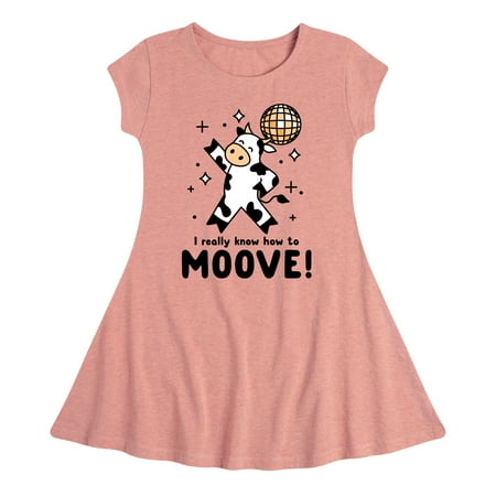 

Instant Message - Watch Me Moove Disco Cow - Toddler & Youth Girls Fit & Flare Dress