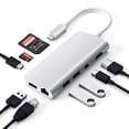 thumbnail image 6 of Satechi Type-C Multimedia Adapter with 4K HDMI, Mini DP, USB-C PD, Gigabit Ethernet, USB 3.0, Micro/SD Card Slots (Silver), 6 of 6