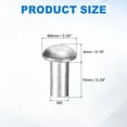 thumbnail image 2 of Uxcell 50 Pack Brazier Head Solid Aluminum Rivets, M5 Dia x 10mm Length Round Head Aluminum Boat Rivets for Repairing Boats, Machinery, Aircraft, Automobile Industry, 2 of 7
