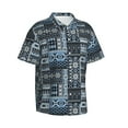 thumbnail image 2 of Daiia Snowflake Vintage Pattern Hawaiian Shirt for Men Gentle Cotton Regular Short Sleeve Casual-3X-Large, 2 of 9