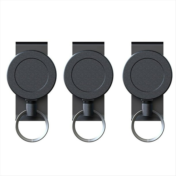 Retráctil de Alta Resistencia con Clip para Cinturón, Retráctil de 360° de Alta Resistencia con Cuerda de Alambre y