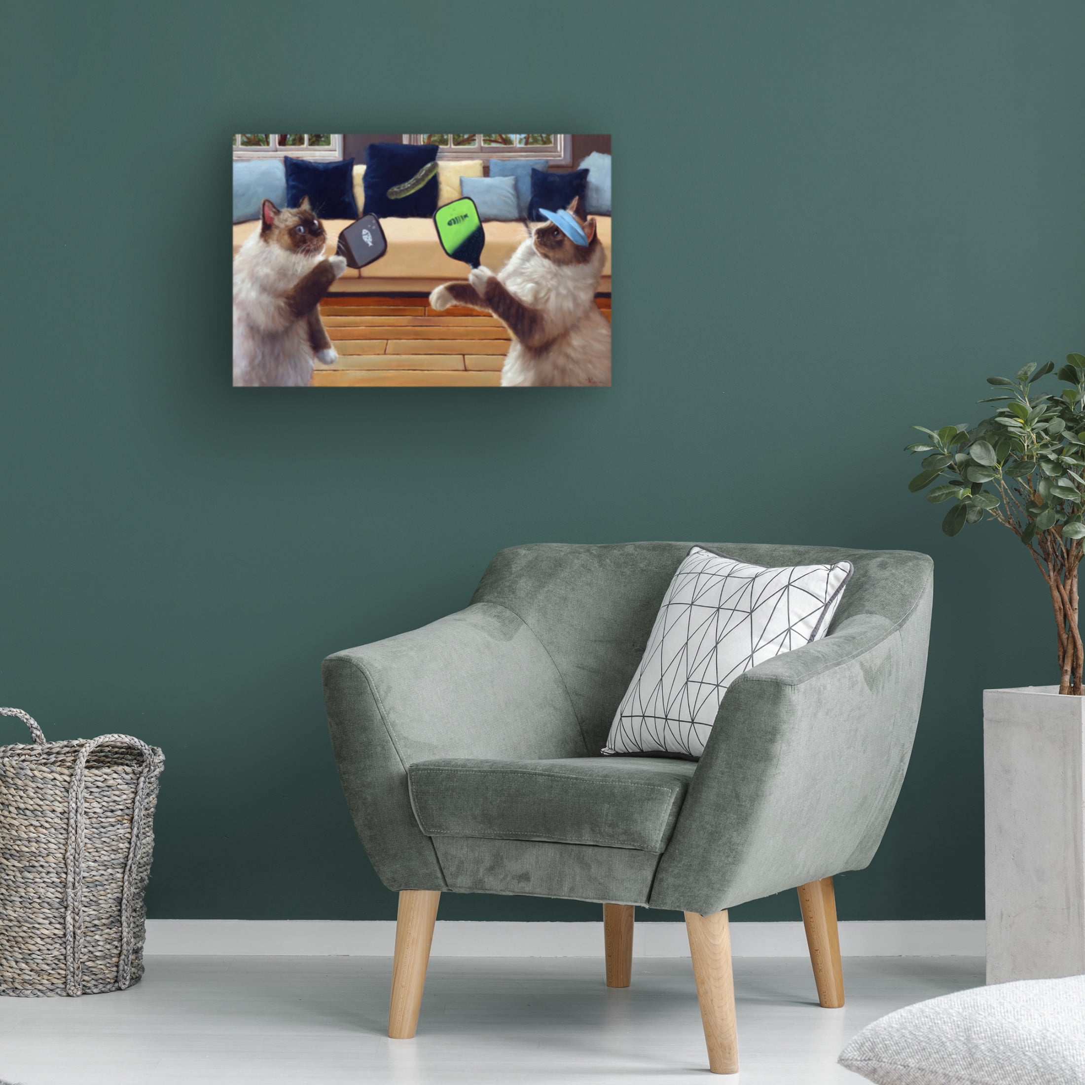 Canvas Wall Art - Lucia Heffernan 'Pickleball' Wall Art for Living Room, Bedroom, or Office Décor by Trademark Fine Art - 47 x 30 Inches