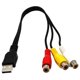 thumbnail image 2 of Cable USB a 3 RCA Cable USB a 3 RCA RGB Video AV Cable adaptador convertidor Cable conector Cable Adecuado para TV PC DVR, 2 of 5