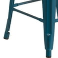 thumbnail image 6 of Emma + Oliver Commercial Grade 24"H Backless Distressed Blue Metal Indoor-Outdoor Stool, 6 of 8