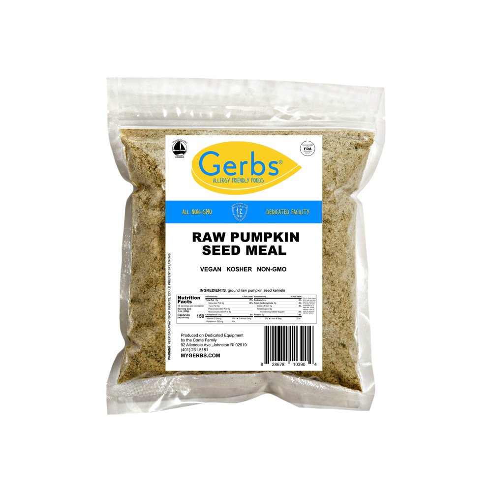 GERBS Ground Pumpkin Seed Meal, 16 ounce Bag, Top 14 Food Allergy Free