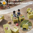 thumbnail image 5 of ECR4Kids Tri-Me Table and Cube Chair Play Set, Multipurpose Furniture, Fern Green, 3-Piece, 5 of 9