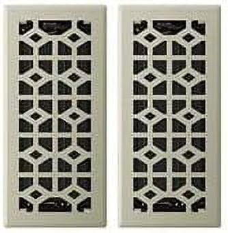 2-pack Imperial Templar Floor Register Satin Nickel - Adjustable Decorative Vent - 2 Pack, 4 x 10-Inch — Residential Use, Standard Application
