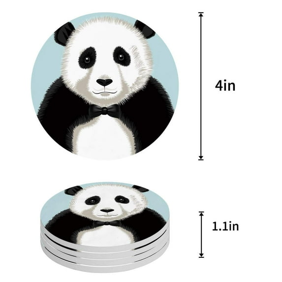 FMSHPON Multicolor Dahlia Pinnata Flower Customized Yellow,Grey Set of 8 Round Coaster for Drinks, Absorbent Ceramic Stone Coasters Cup Mat with Cork Base for Home Kitchen Room Coffee Table Bar Decor