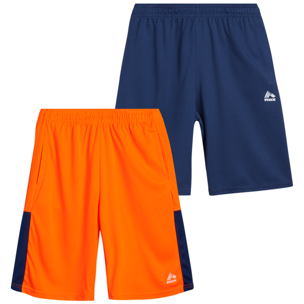 RBX Boys' Athletic Shorts 2 Pack Athletic Performance Mesh Basketball