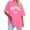 Hot Pink, variant on Trendfront Womens New York Graphic T Shirt Oversized Retro State Letter Print Crewneck Short Sleeve Summer Fashion Casual Slouchy Tops