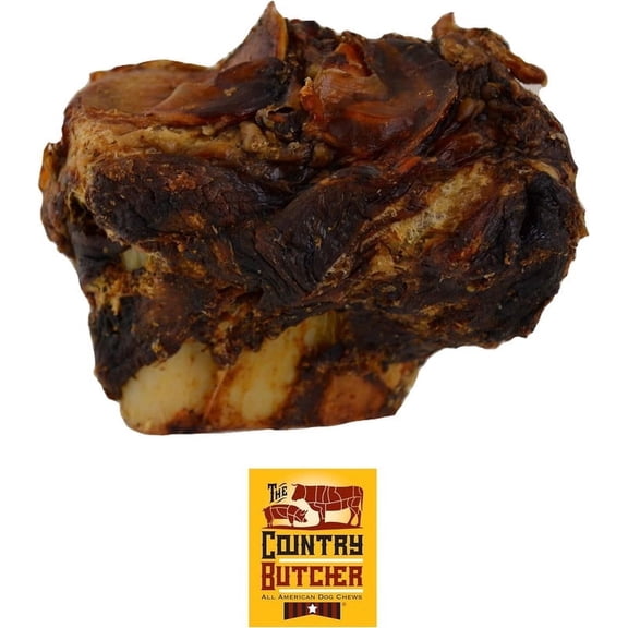 The Country Butcher Meaty Beef Knuckle Dog Bones, Made in USA, Natural Dog Chews for Aggressive Chewers, Medium & Large Dogs, 4 Count