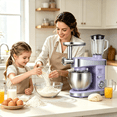 thumbnail image 5 of SeaSpark 6 in 1 Multifunctional Stand Mixer, 6 Speed Electric Food Mixer with 6.3 Quart Stainless Steel Bowl, 400W Tilt-Head, Purple, 5 of 9