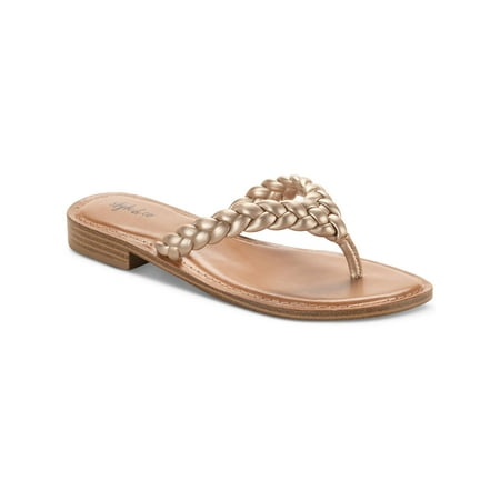 Style & Co. Womens Brandiie Faux Leather Flip-Flop Thong Sandals